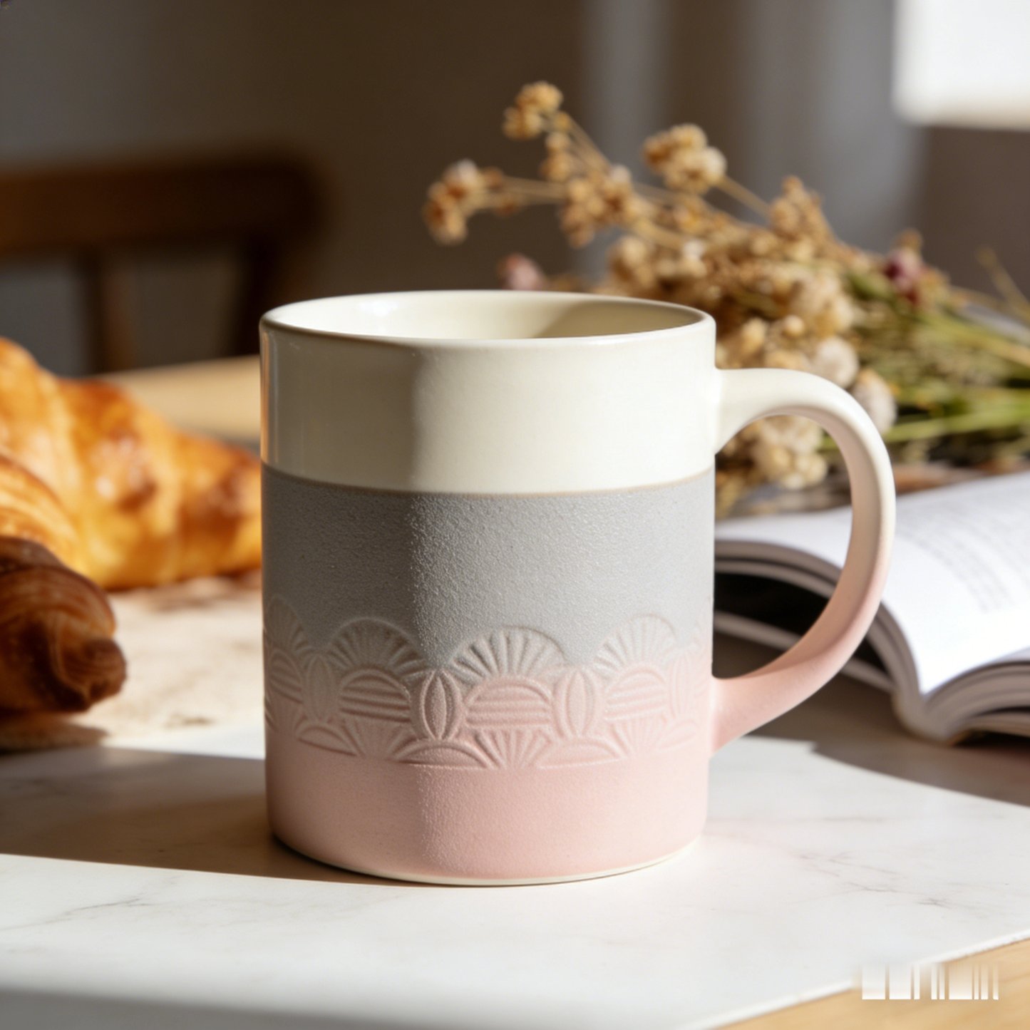 🎡 “Midsummer Dream Carousel Mug” – 16H Kiln Transformation | Sunburst Geometry × Cyan & Lime Gradient × Ceramic Craft 🍭