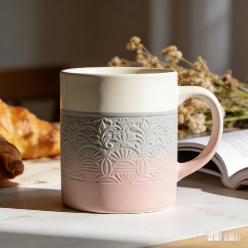 🎡 “Midsummer Dream Carousel Mug” – 16H Kiln Transformation | Sunburst Geometry × Cyan & Lime Gradient × Ceramic Craft 🍭