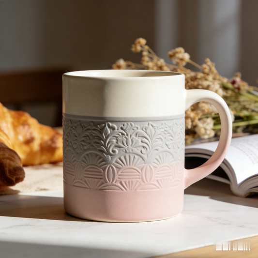 🎡 “Midsummer Dream Carousel Mug” – 16H Kiln Transformation | Sunburst Geometry × Cyan & Lime Gradient × Ceramic Craft 🍭