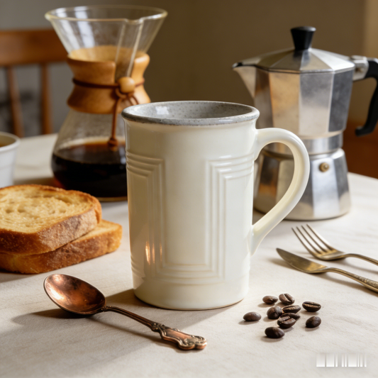 🥣 “Retro Blueberry Speckled Mug” – 9H Hand-Dotted Detail | Deep Cobalt Finish × Snow-White Polka Dots × Daily Comfort Style 🥛