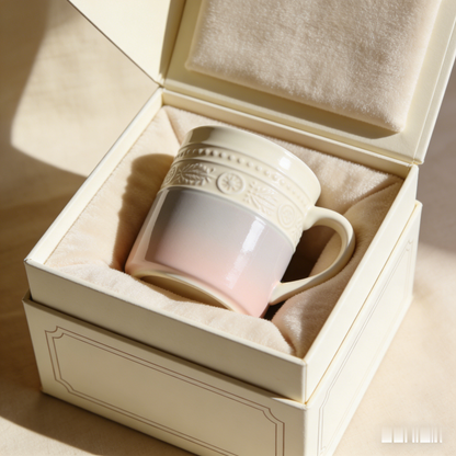 💐 “Botanist’s Sketchbook Faceted Mug” – 13H Fine Line Work | Prism Geometry Shape × Wild Spring Florals × Creamy Glaze Finish 🧺