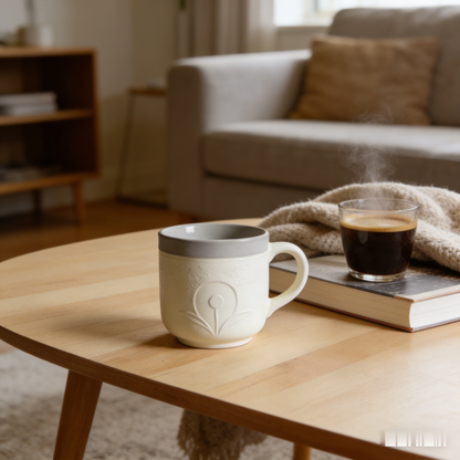 Optical Illusion Monochrome Mug” – 11H Graphic Layout | Symmetric Geometric Lattice × Stark B&W Contrast × Contemporary Minimalist ♟️