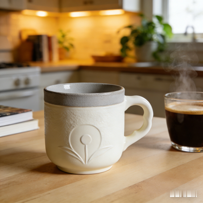 Optical Illusion Monochrome Mug” – 11H Graphic Layout | Symmetric Geometric Lattice × Stark B&W Contrast × Contemporary Minimalist ♟️