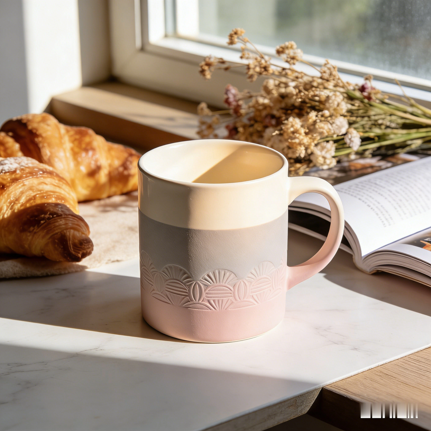 🎡 “Midsummer Dream Carousel Mug” – 16H Kiln Transformation | Sunburst Geometry × Cyan & Lime Gradient × Ceramic Craft 🍭
